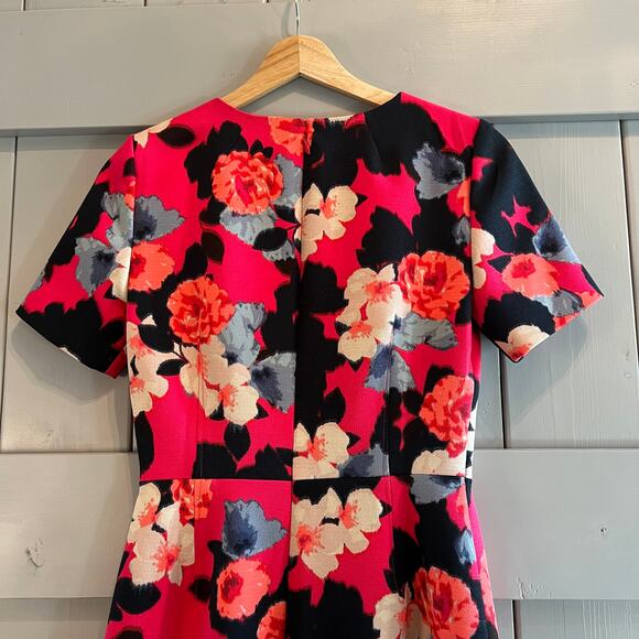 J. Crew Floral Short Sleeve Dress Size 00 - Picture 5 of 6